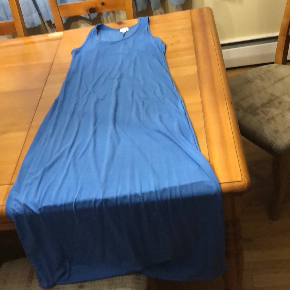 LuLaRoe Dani Size Medium Maxi Dress Slate Blue